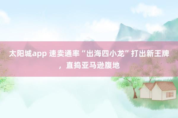 太阳城app 速卖通率“出海四小龙”打出新王牌，直捣亚马逊腹地